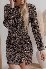 Load image into Gallery viewer, Chic and wild Chestnut Sequin Bodycon Dress
