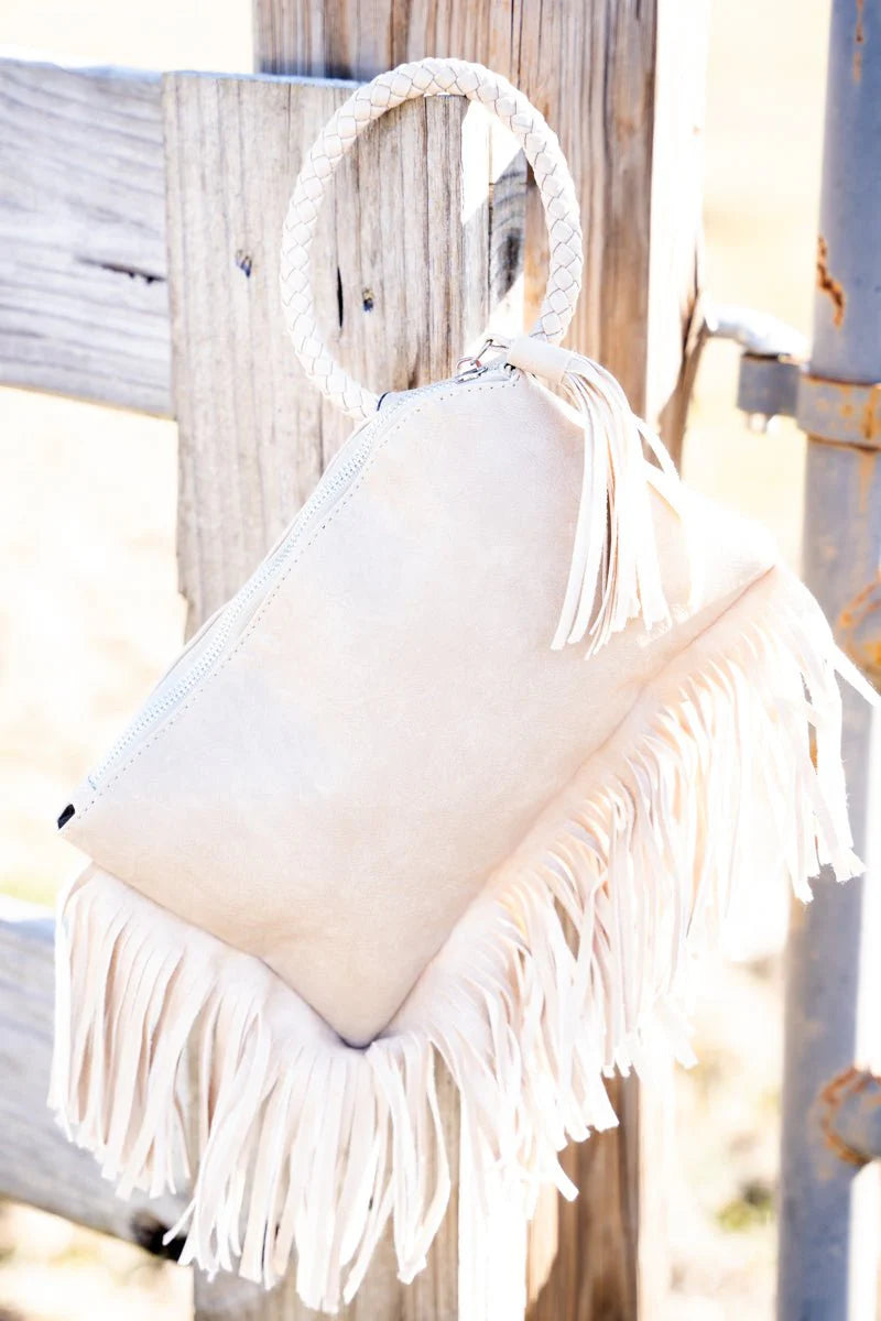 White Fringe Bangle