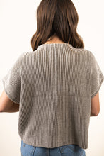 Load image into Gallery viewer, SALE! ZENANA MILANO MOCHA WASHED MOCK NECK CROPPED SWEATER
