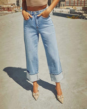 Load image into Gallery viewer, High Rise Straight Cuff Jeans
