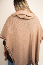 Load image into Gallery viewer, BE CLEVER WINTER WALKS HOODED PONCHO, TAU
