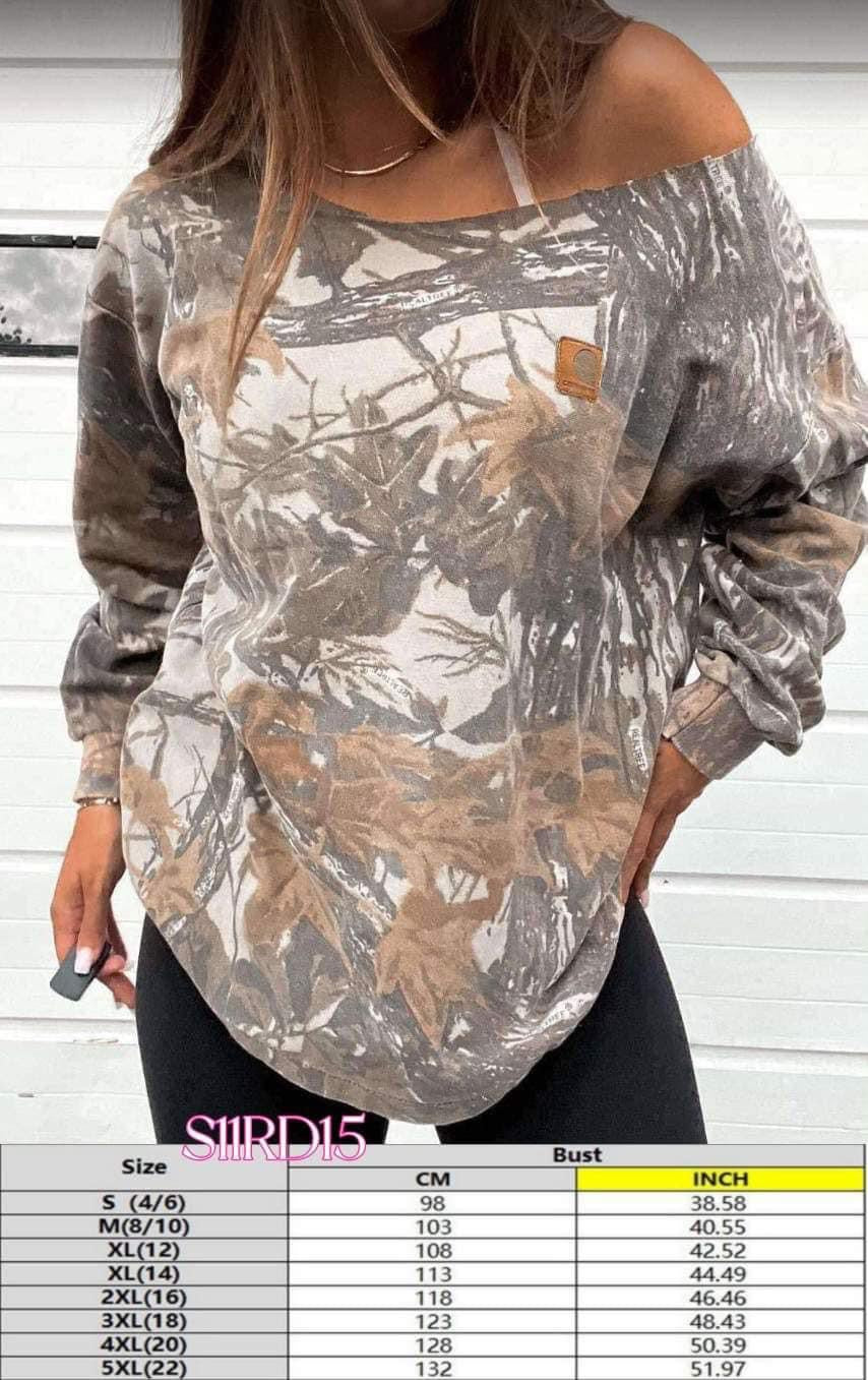 CH Camo Off Shoulder Shirt