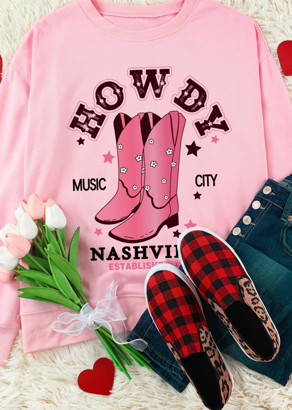 Howdy Nashville Graphic Sweatshirt