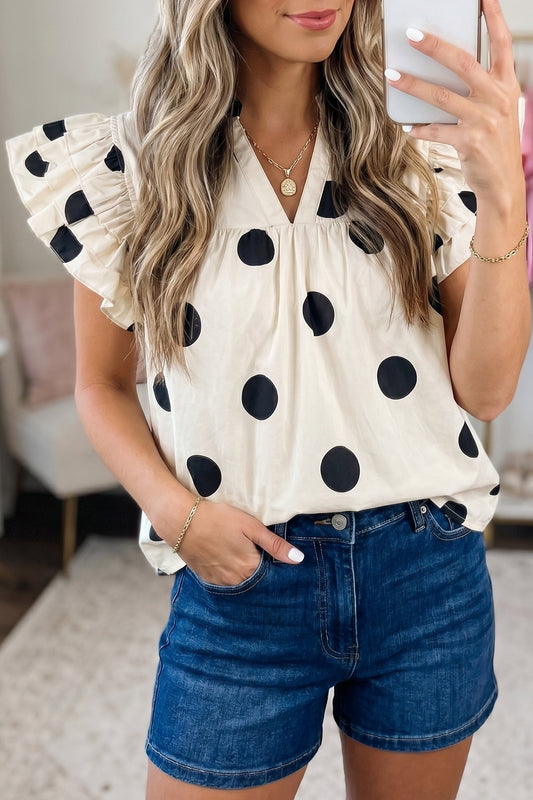 Jane Short Sleeve Shift Blouse Threaded Pear