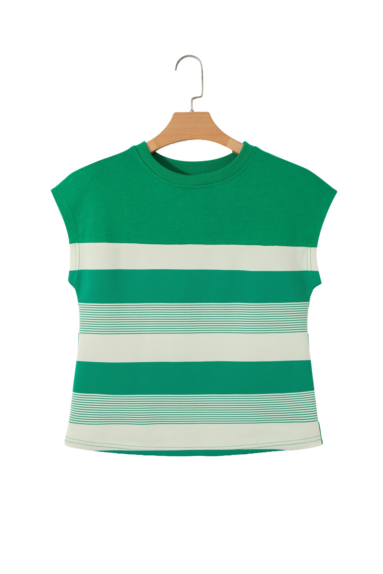 Galilea Cap Sleeve T Shirt Threaded Pear