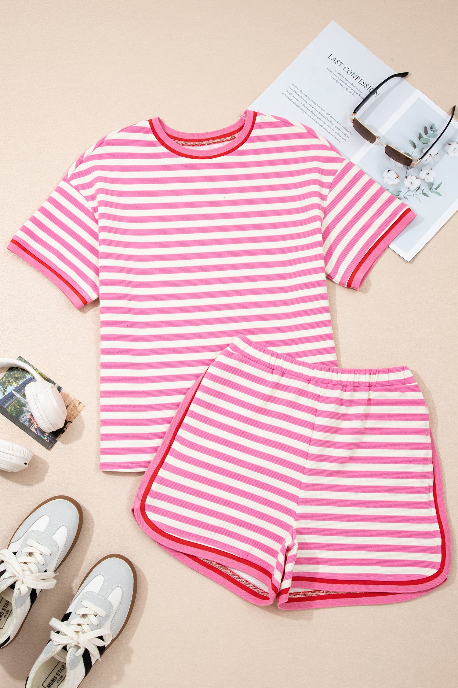Matilda Trim Short Sleeve Set Threaded Pear