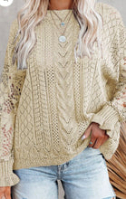 Load image into Gallery viewer, Openwork Round Neck Long Sleeve Sweater
