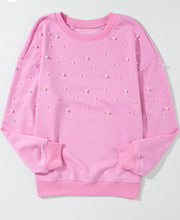 Load image into Gallery viewer, Pearl Embossed Pink Sweater
