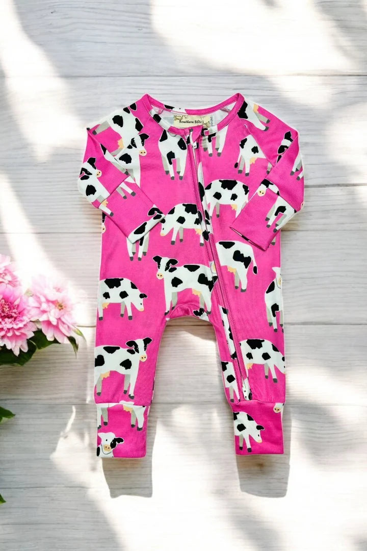 Pink Cow Baby Sleeper