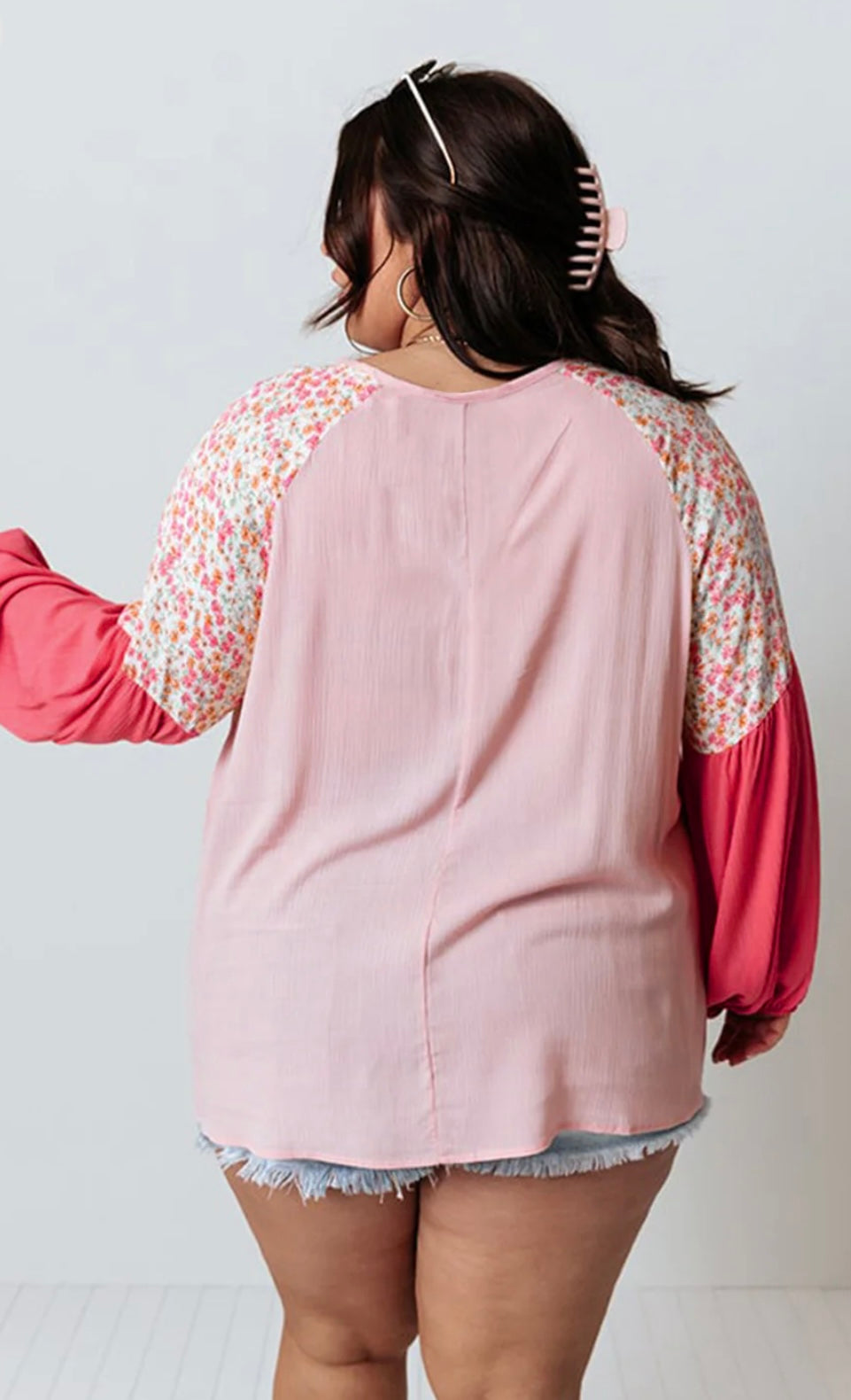 Plus Size Patchwork Blouse