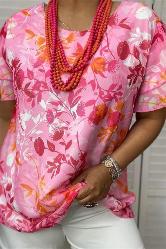 Pink Floral Top