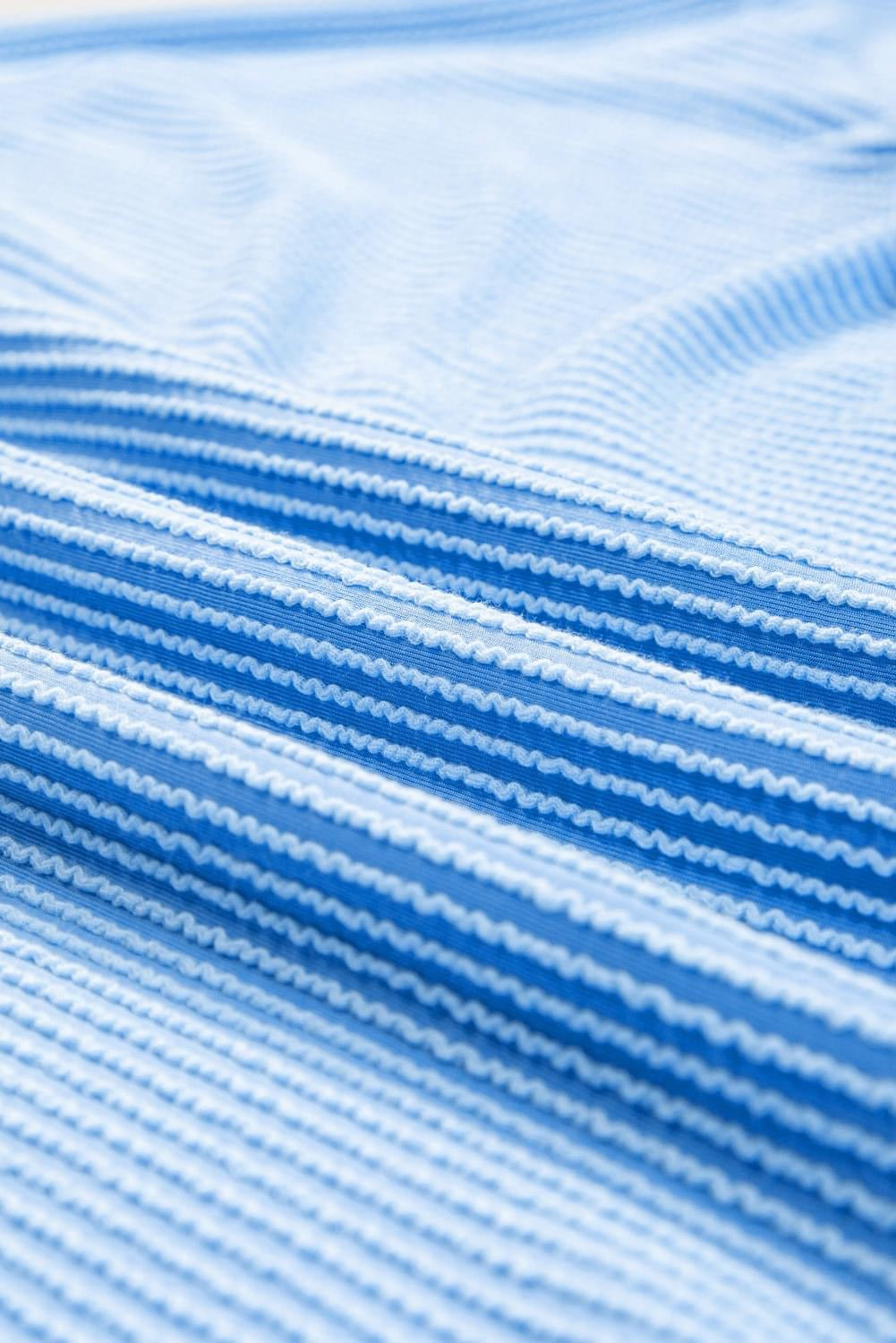 Plus Size Ribbed Top And Drawstring Shorts Set