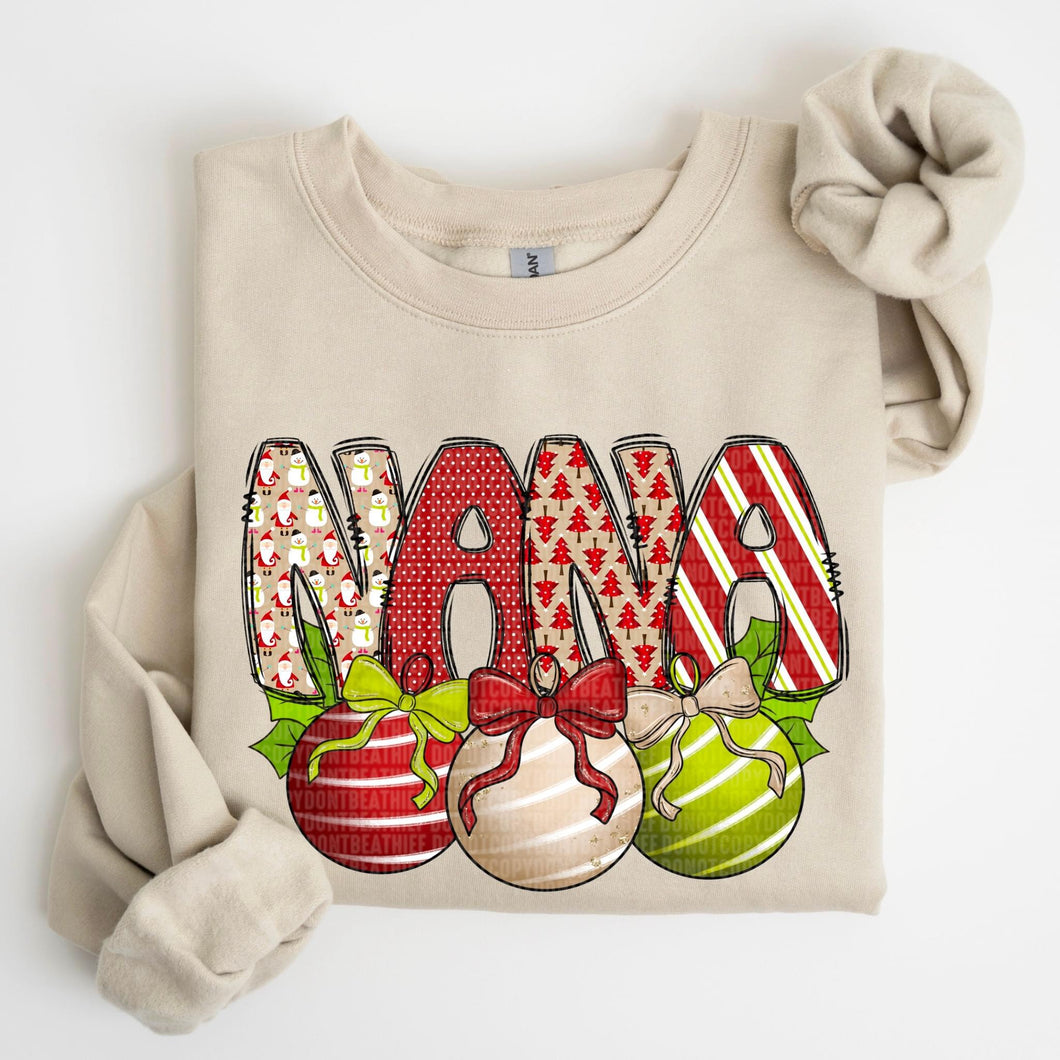 NANA Christmas Ornaments Sweatshirt