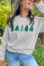 Load image into Gallery viewer, Christmas Tree &amp; Letter Graphic Sweatshirt
