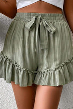 Load image into Gallery viewer, Laurel Green Textured Ruffle Hem Short
