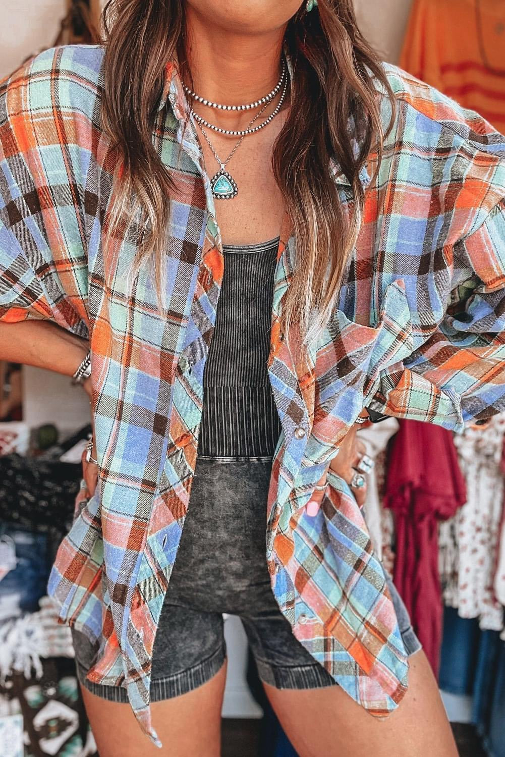Plaid Print Loose Vintage Flannel