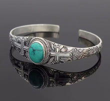 Load image into Gallery viewer, Turquoise Open Bracelet
