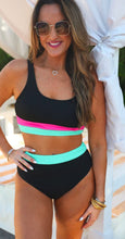 Load image into Gallery viewer, Shades of Summer Two Piece Swimsuit, Black (Preorder)
