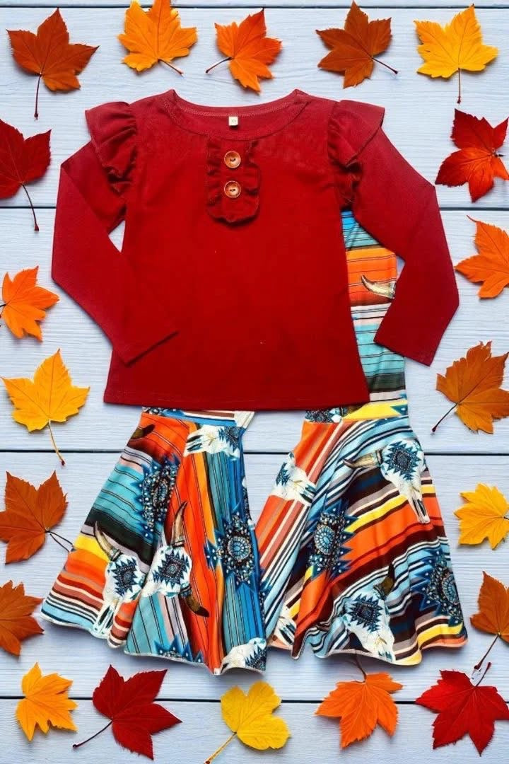 Red Skull Serape Set