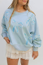 Load image into Gallery viewer, Sequined Bowknot Oversized Sweatshirt
