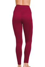 Load image into Gallery viewer, DARK BURGUNDY FULL BUTTER LEGGINGS
