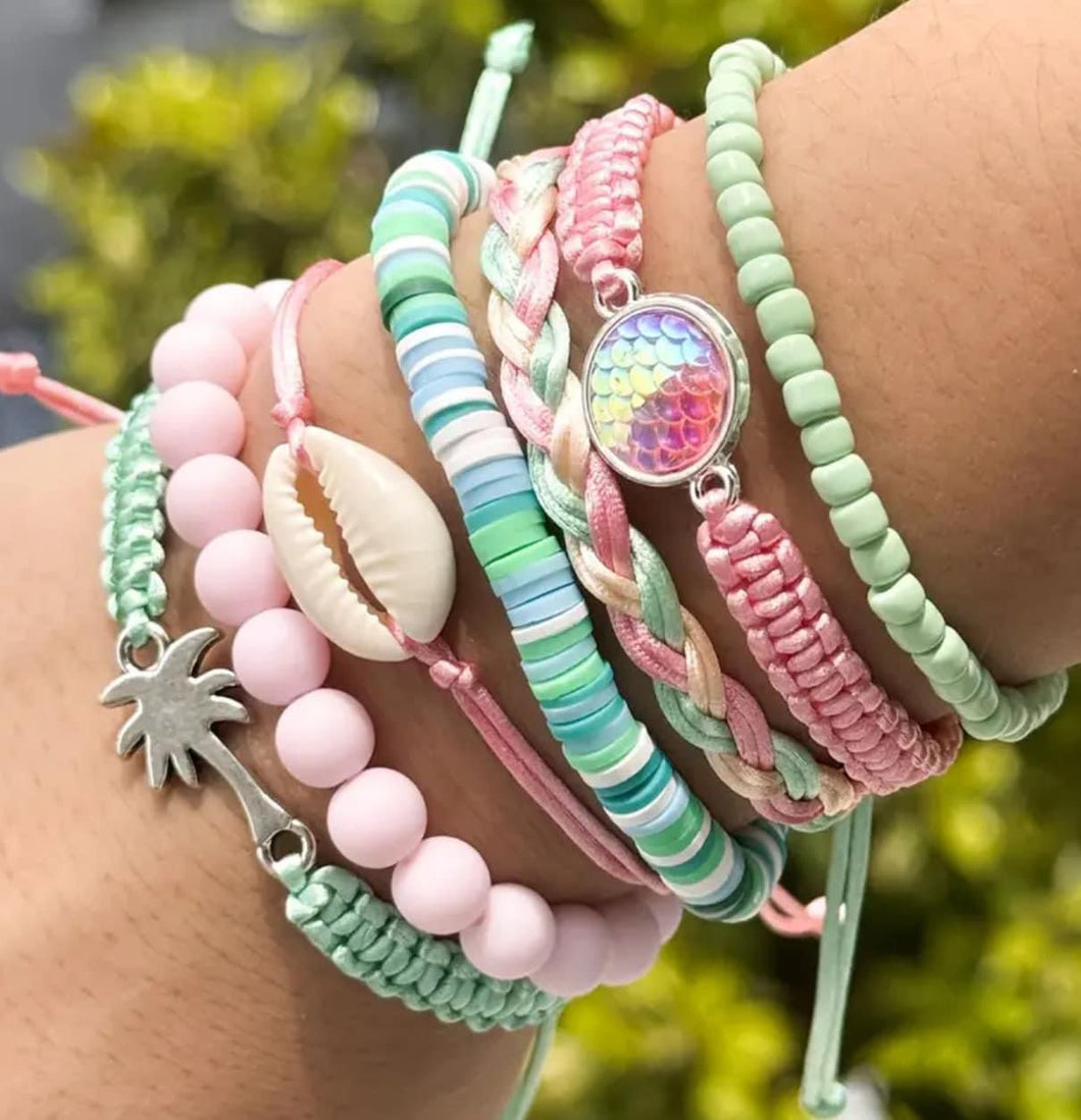 Seashell Bracelet Stack Set