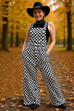 Load image into Gallery viewer, Checkered Print Pockets casual jumpsuit
