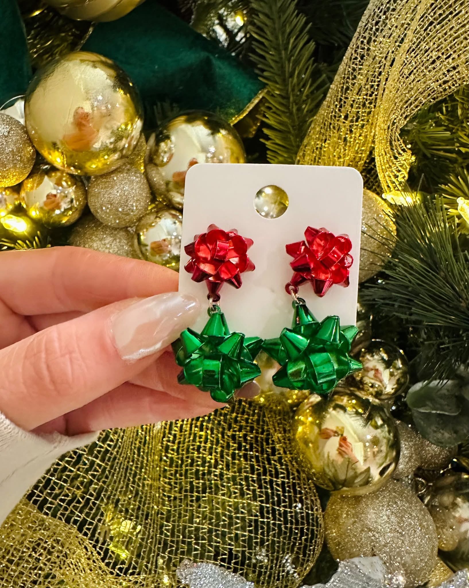 Dangle Bow Earrings