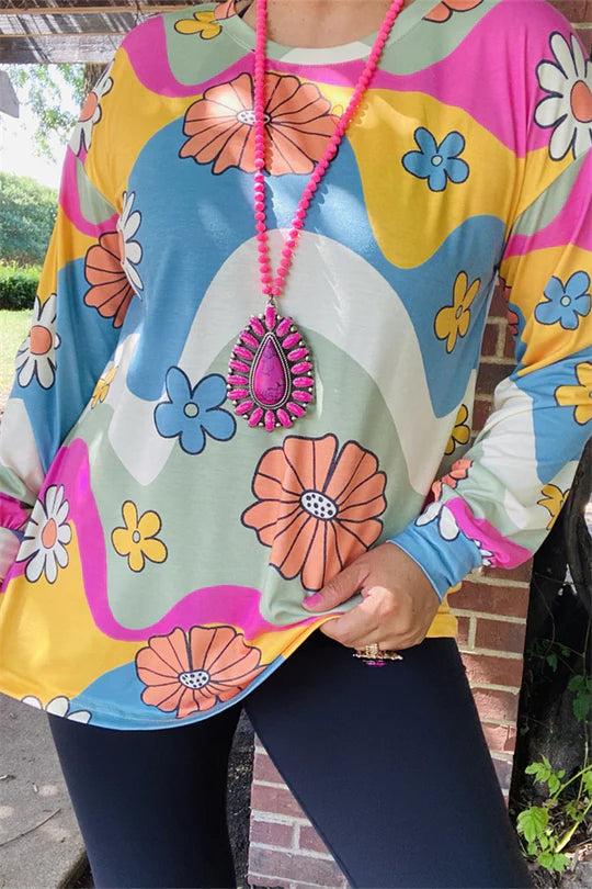 Sunflower Wave Multi Color Top