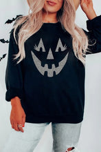 Load image into Gallery viewer, Spooky Face Printed Halloween Fashion Baggy Sweatshirt

