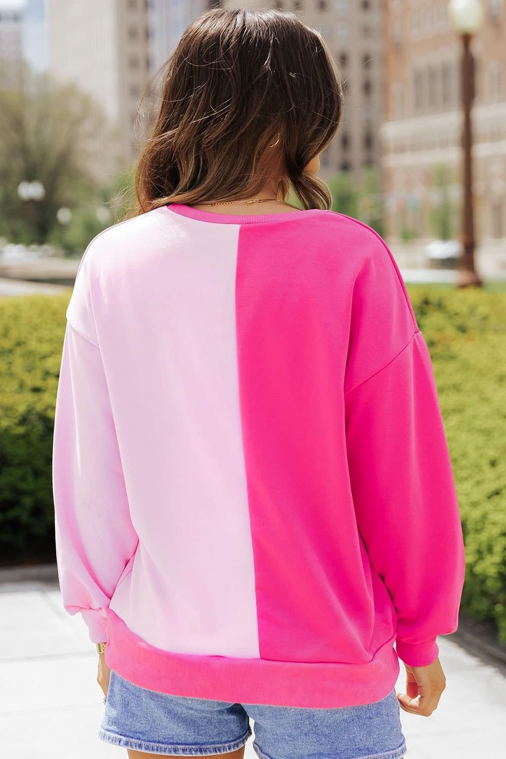 Pink sequined cowgirl Boots Sweatshirt
