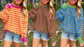 Stripe Trimmed Sweater