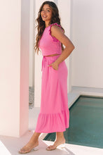 Load image into Gallery viewer, Bonbon Textured Ruffle SKirt set
