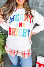 Load image into Gallery viewer, Merry and Bright Knit Quilted Sweatshirt
