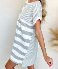 Load image into Gallery viewer, Stripe Mixed Print Set/Dress
