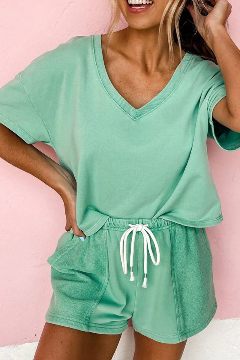 MINT FOR SUMMER FUN TEE AND DRAWSTRING SHORTS SET **SHIPPING EXPECTED TO BEGIN ON DATE 4/4**