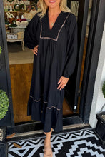 Load image into Gallery viewer, UNTAMED EDGE BLACK LONG DRESS **SHIPPING EXPECTED TO BEGIN ON DATE 11/15**
