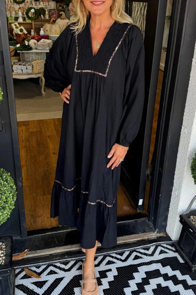 UNTAMED EDGE BLACK LONG DRESS **SHIPPING EXPECTED TO BEGIN ON DATE 11/15**