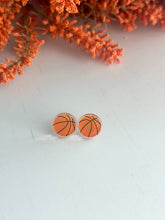 Load image into Gallery viewer, Basketball Stud Earrings
