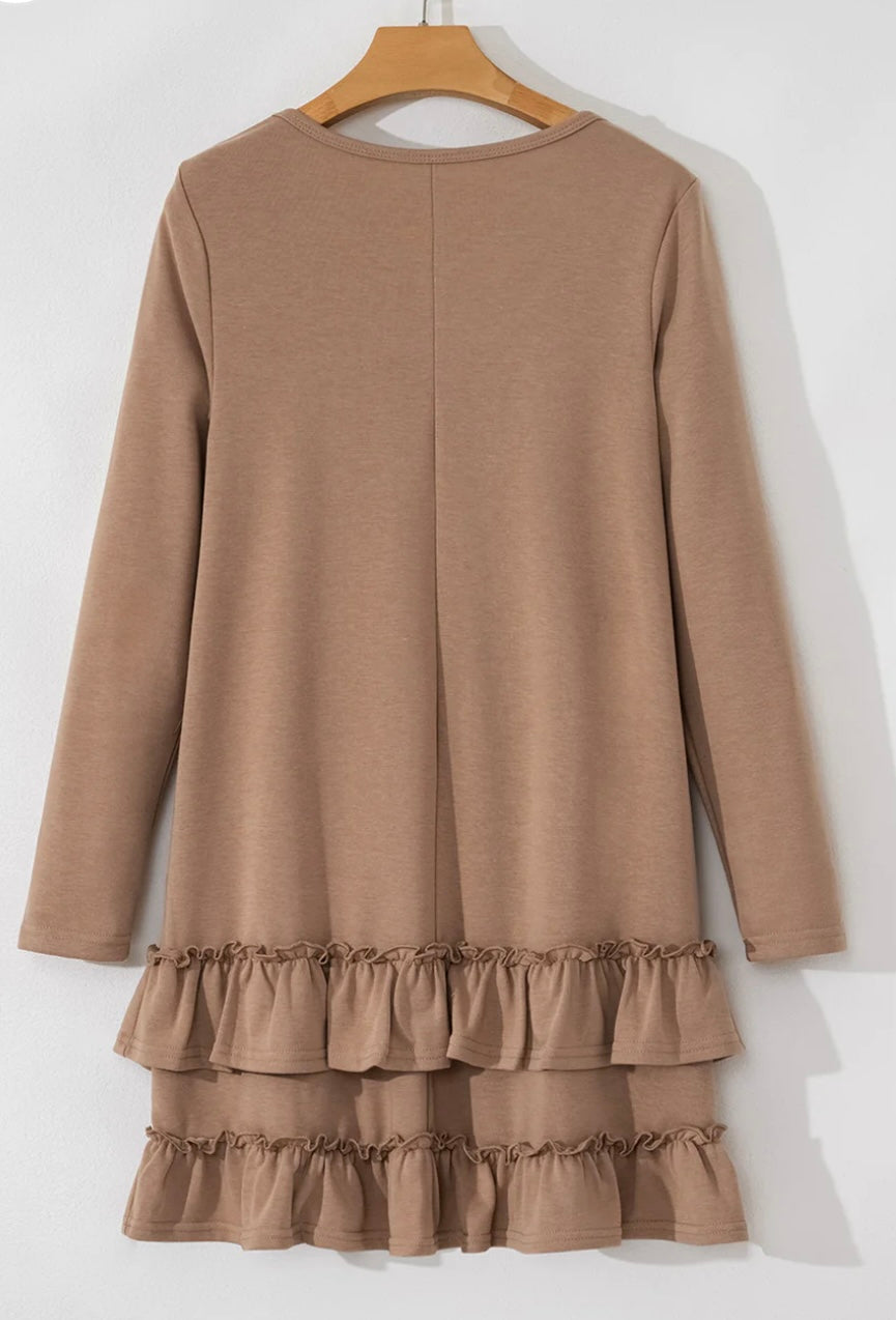 Tiered Ruffled Hem Mini Dress