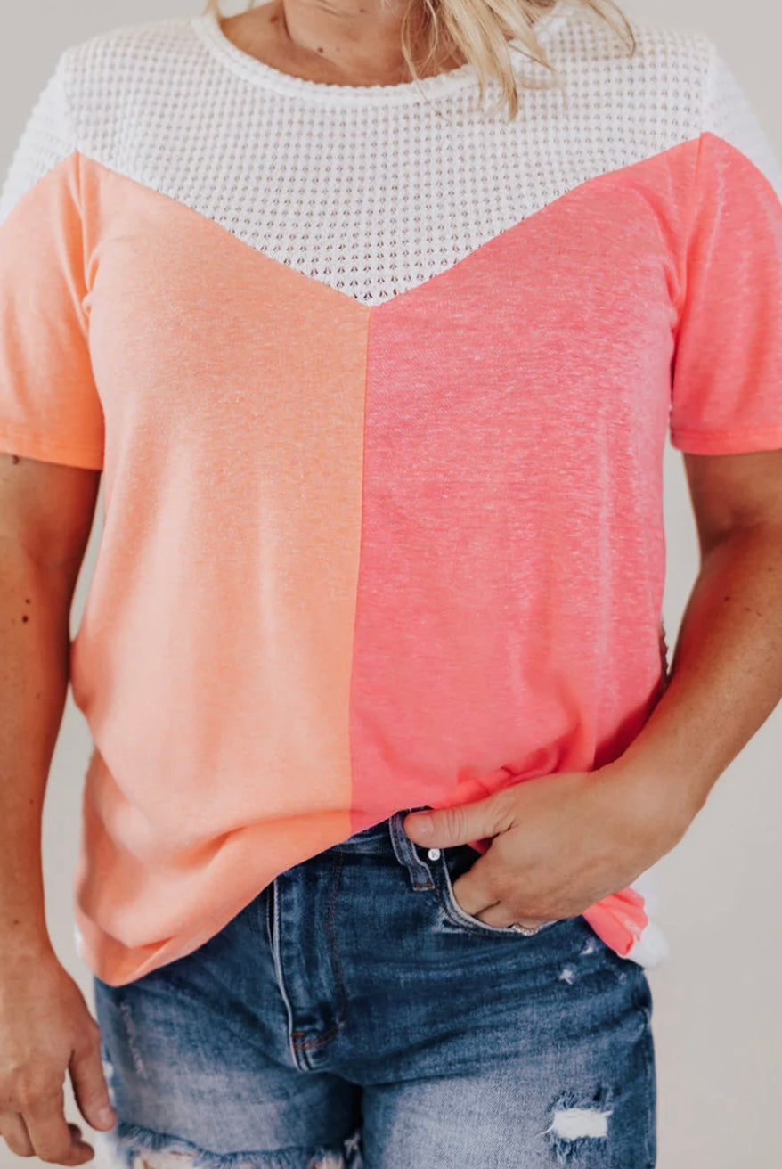 Plus Size Waffle Knit Top