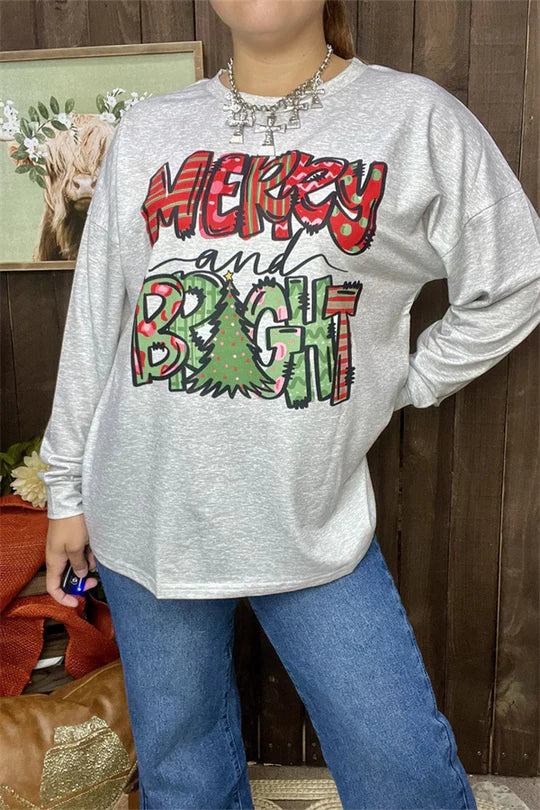 Merry and Bright Graphic Top