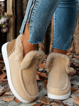 Load image into Gallery viewer, Furry Suede Round Toe Flat Shoes
