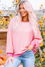 Load image into Gallery viewer, Cozy Striped Oversized Sweatshirt
