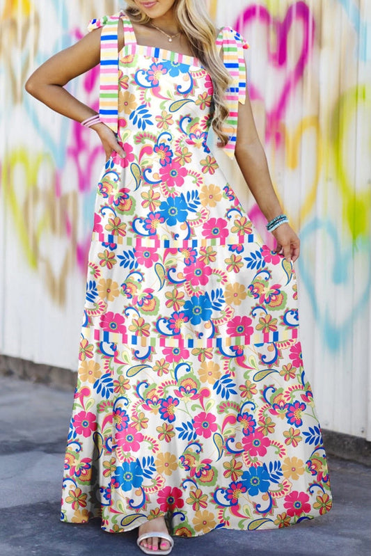 Multicolor Paisley Print Maxi