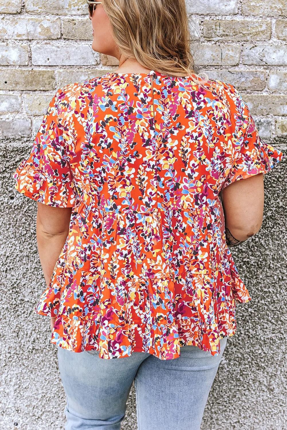 Plus Size Ruffle Babydoll Top