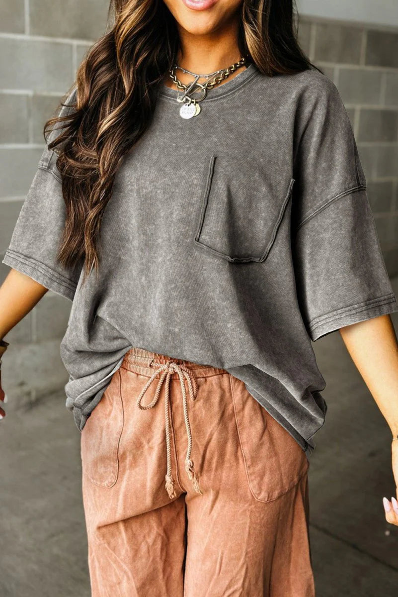 CASUAL STYLE PHILIPPINE GRAY MINERAL WASH VINTAGE TEE **SHIPPING EXPECTED TO BEGIN ON DATE 3/27**