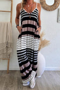 Striped Casual tank maxi dress