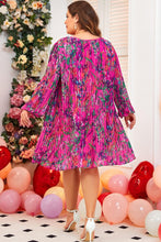 Load image into Gallery viewer, Rose Plus Size Abstract Pleated Loose dress
