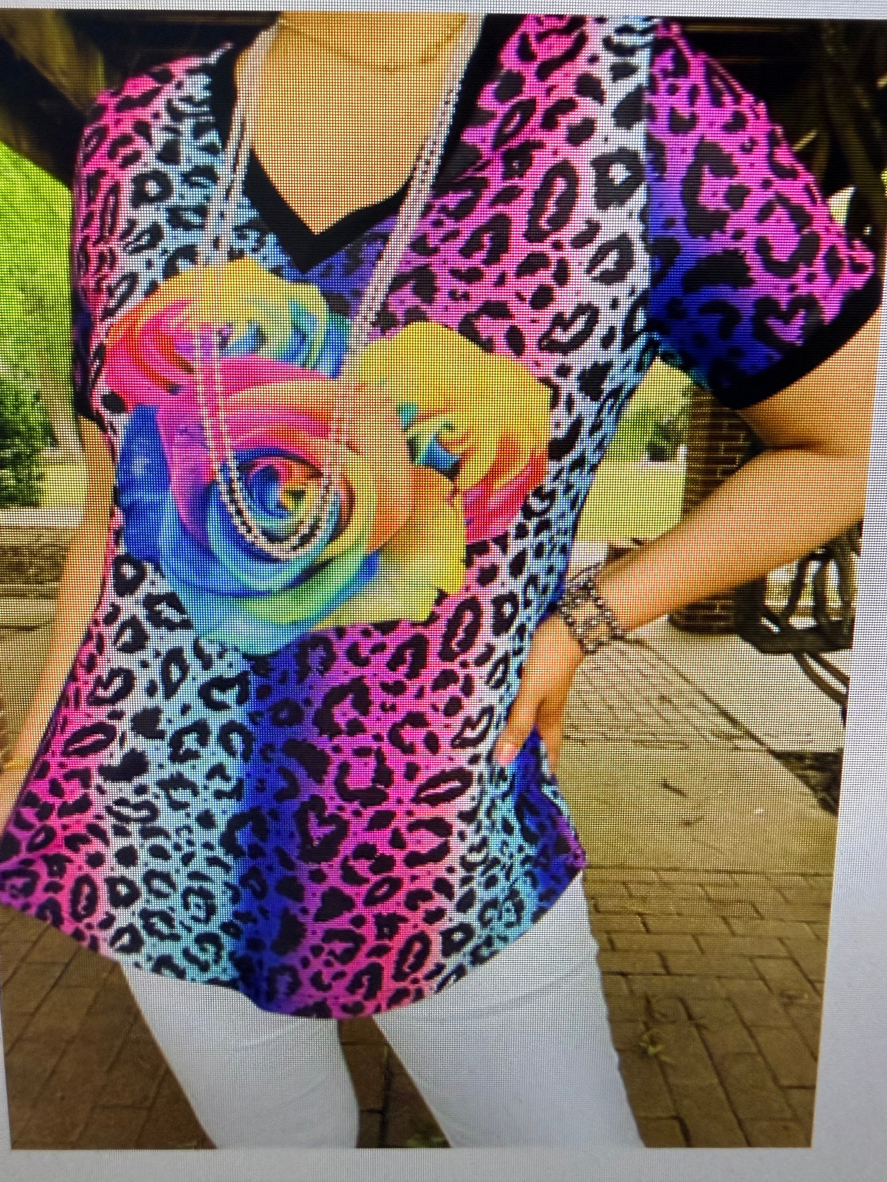 Leopard Rose Multi Color Top